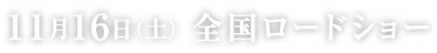 11月16日（土）全国ロードショー